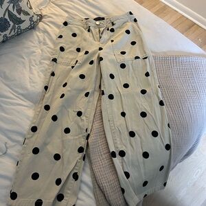 Polka Dot Cropped Pants